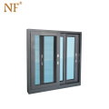 aluminium frame sliding windows with glass panels